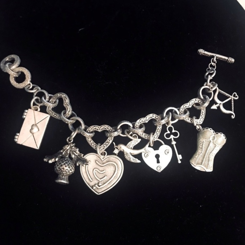 Silver tone Barbie Style Charm Bracelet